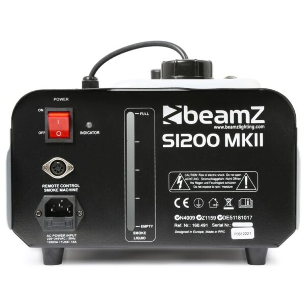 Beamz S1200 mk2 Smoke Machine 1200W - Image 3