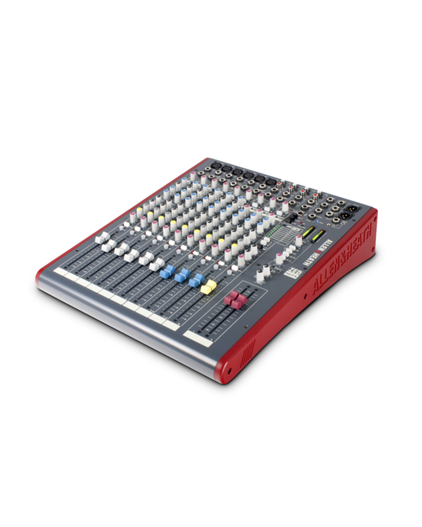 Allen & Heath ZED12FX ZED 6 mono/3 stereo ins, 4 aux, 3-band mid-sweep EQ, LR, USB IO, FX, optional rack mount