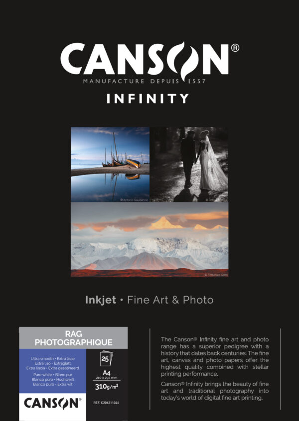 Canson Rag Photographique 310gsm A4 25 Sheets