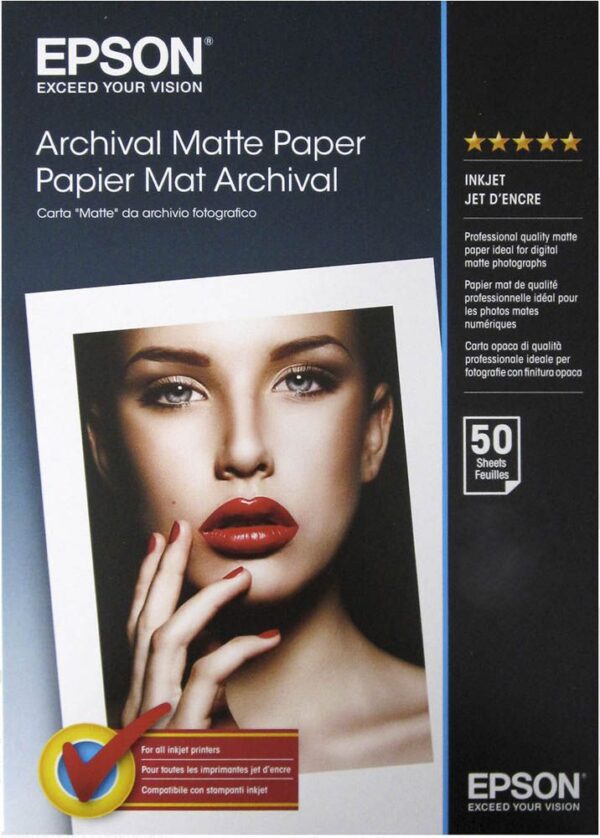 Epson Archival Matte Paper A3 Plus 50 sheets (192gsm)