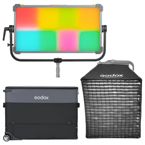 Godox KNOWLED P600R 1x2 RGB Panel Inc Case & Softbox