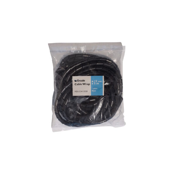 Ercole Cable Wrap ø 12 mm x 5 m 1 piece Black