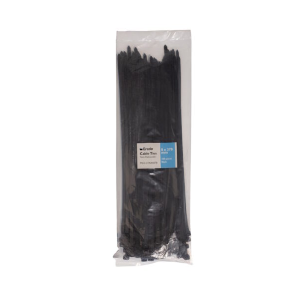 Ercole Cable Ties Non-Releasable 8 x 370 mm 100 pieces Black