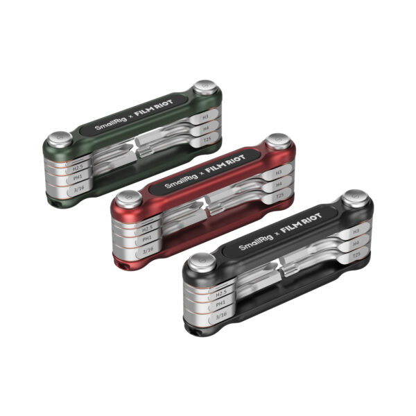 SmallRig x FILM RIOT 7-in-1 Folding Wrench Set with Multiple Angle Positioning (Red) 4811