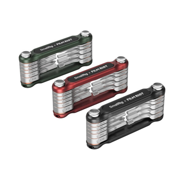 SmallRig x FILM RIOT 10-in-1 Folding Wrench Set with Multiple Angle Positioning (Red) 4813