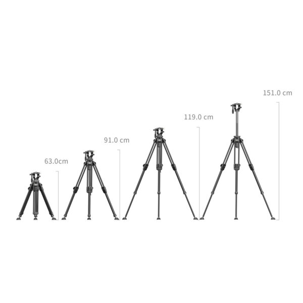 SmallRig Lightweight Video Carbon Fiber Tripod Kit AD-50 Pro 4420 - Image 4