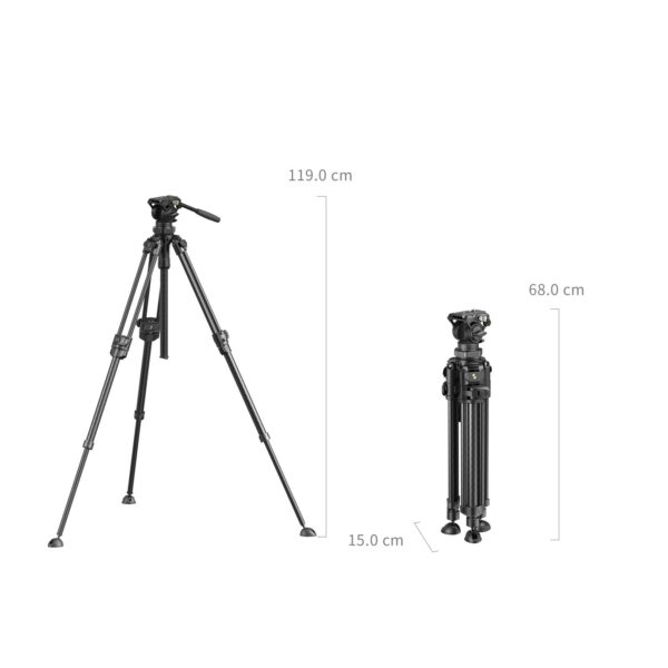 SmallRig Lightweight Video Carbon Fiber Tripod Kit AD-50 Pro 4420 - Image 7