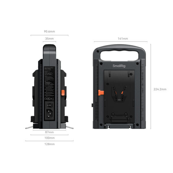 SmallRig Dual Channel V-Mount Battery Charger (European Standard) 4578 - Image 6