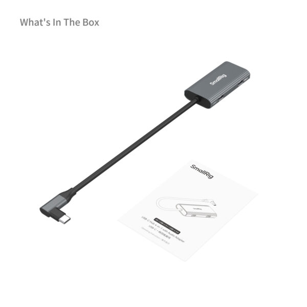 SmallRig 4-in-1 USB-C Hub PD 100W / USB-C 3.1 / USB-C 2.0 with Audio Adapter x 2 4598 - Image 6