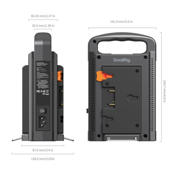 SmallRig Dual Channel Gold Mount Battery Charger (US standard) 4679
*This item is ONLY sold in the U.S.A. - Image 3