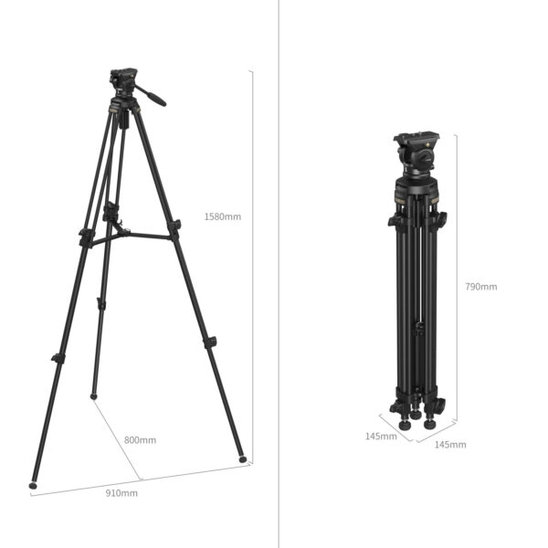 SmallRig Lightweight Video Tripod Kit AD-50 Lite 4684 - Image 6