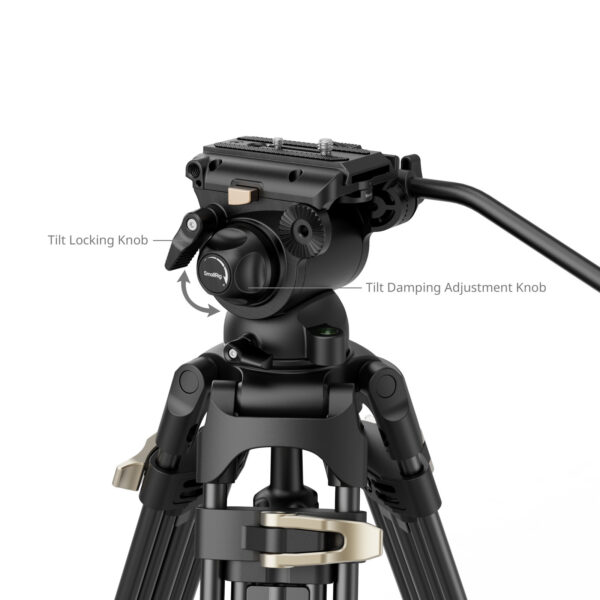 SmallRig Heavy-Duty Fluid Head Tripod Kit AD-01S 4686 - Image 2