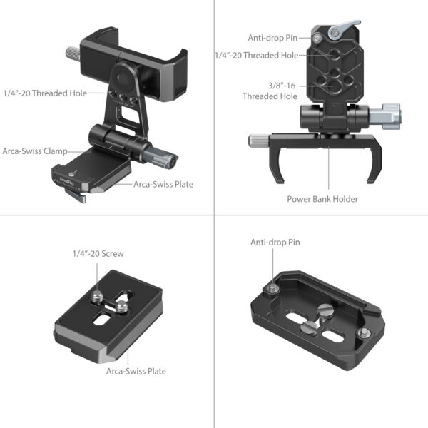 SmallRig Power Banks Mount Plate Kit for Mirrorless Cameras 4695 - Image 4