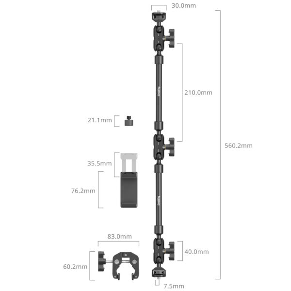 SmallRig Desktop Shooting Magic Arm with Crab Clamp Kit 4766 - Image 2