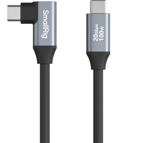 SmallRig USB-C (Straight) to USB-C (Angled) Data Cable (35cm / 13.8in) 4790