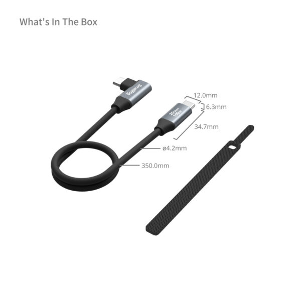 SmallRig USB-C (Straight) to USB-C (Angled) Data Cable (35cm / 13.8in) 4790 - Image 5