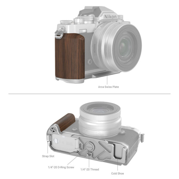 SmallRig Wooden L-Shape Grip for Nikon Z fc (Sliver) 4803 - Image 3