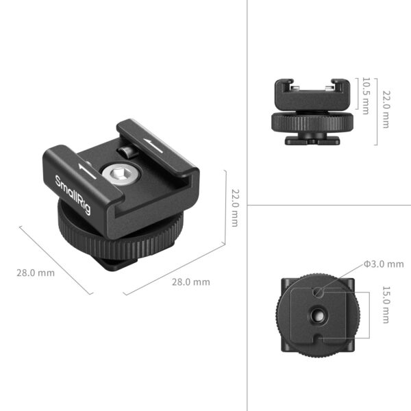 SmallRig Wireless Microphone Support with Cold Shoe Mount 4822 - Image 3