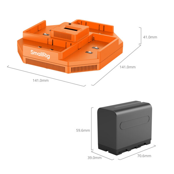SmallRig NP-F970 4-Channel Camera Battery Charger & 4-Battery Kit 4834 - Image 3