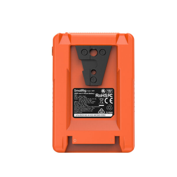 SmallRig VB99 mini V Mount Battery (Orange) 4929 - Image 4