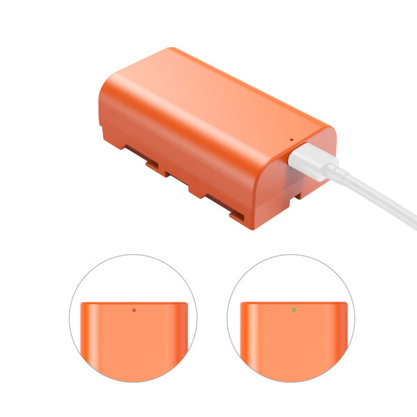 SmallRig NP-F550 USB-C Rechargeable Camera Battery (Orange) 4971 - Image 7