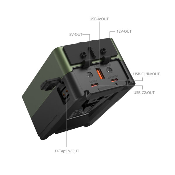 SmallRig VB99 Pro mini V Mount Battery (Green) 4974 - Image 2