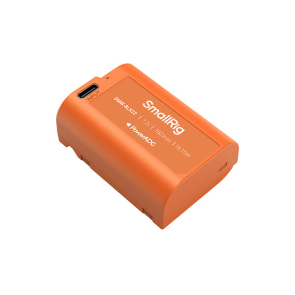 SmallRig DMW-BLK22 USB-C Rechargeable Camera Battery (Orange) 4979 - Image 2