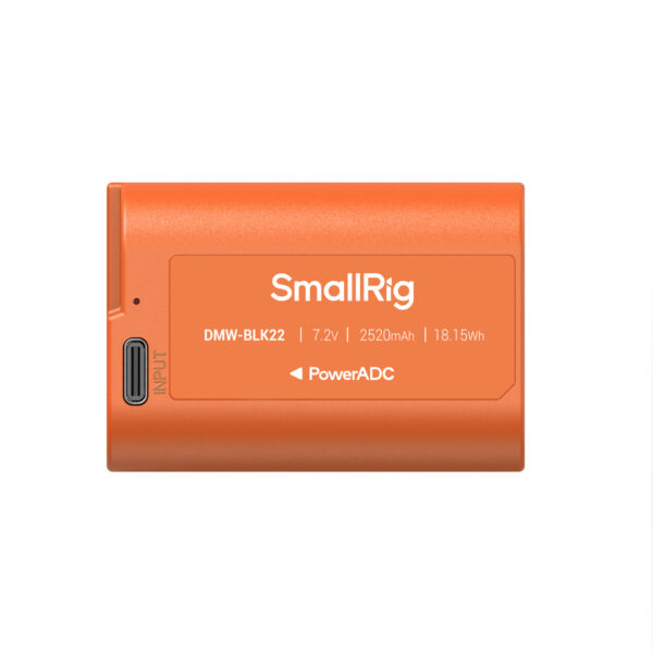 SmallRig DMW-BLK22 USB-C Rechargeable Camera Battery (Orange) 4979 - Image 3