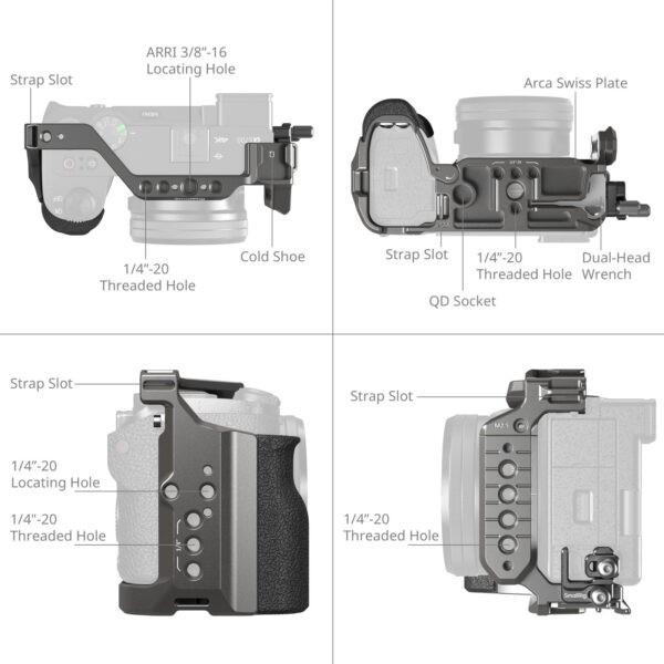 SmallRig HawkLock Quick Release Cage Kit for Sony Alpha 6700 (ID 5060) - Image 4