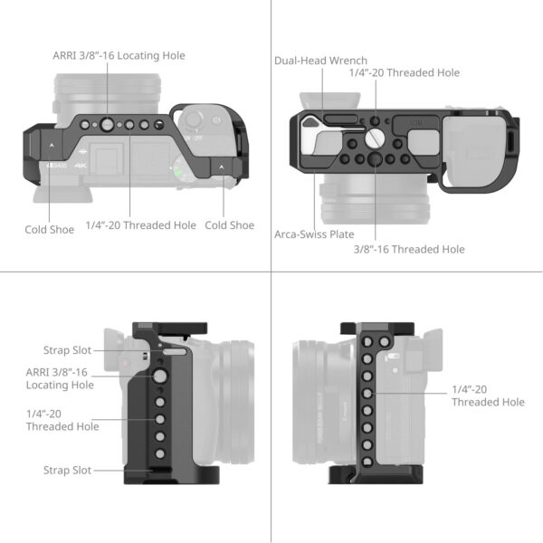 SmallRig Cage for Sony A6100 / A6300 / A6400 / A6500 CCS2310B - Image 4